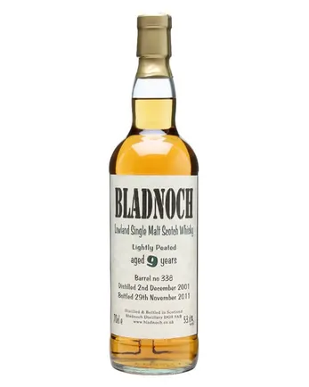 Bladnoch 2001 9年 Lightly Peated Cask #338
