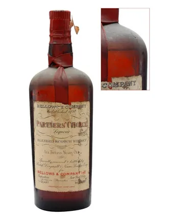 Bellow's Partners Choice 12年 Bottled 1930s