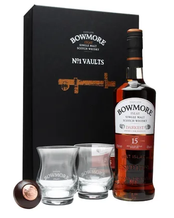 Bowmore 15年 Darkest 2 Glass & Stopper Set
