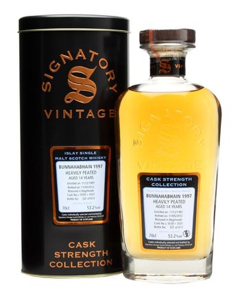 Bunnahabhain 1997 14年 Peated Cask #5530-5531 Signatory Un-Chillfiltered Collection
