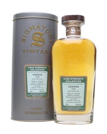 Glencraig 1976 30年 Bourbon Barrel Signatory Cask Strength Collection