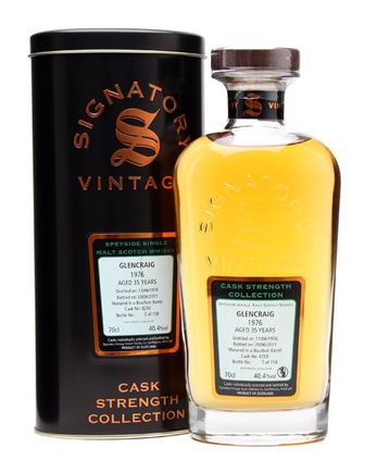 Glencraig 1976 35年 Cask #4259 Signatory Cask Strength Collection