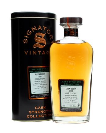 Glen Elgin 1991 21年 Refill Sherry Butt #4078 Signatory Cask Strength Collection