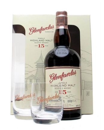 Glenfarclas 15年 Set with Two Glasses