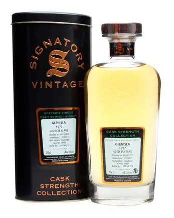 Glenisla 1977 34年 Cask #19605 Signatory Cask Strength Collection