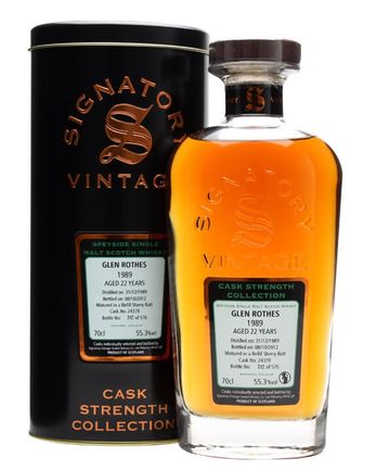 Glenrothes 1989 22年 Sherry Butt #24378 Signatory Cask Strength Collection