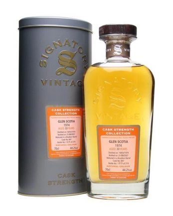 Glen Scotia 1974 33年 Bourbon Cask #847 Signatory Cask Strength Collection