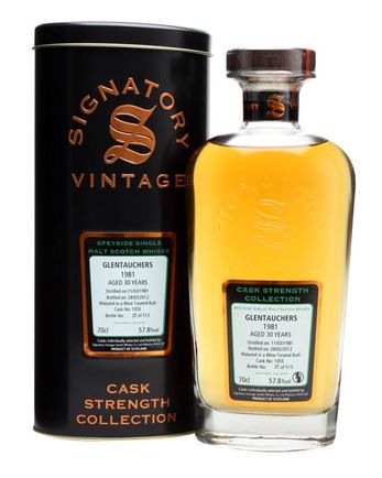 Glentauchers 1981 30年 Cask #1055 Signatory Cask Strength Collection