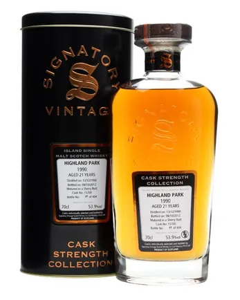 Highland Park 1990 21年 Sherry Butt #15700 Signatory Cask Strength Collection