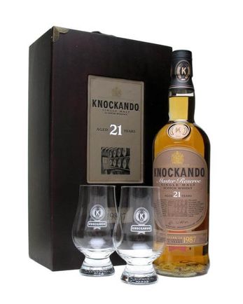 Knockando 1987 21年 Master Reserve 2 Glasses