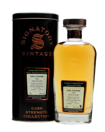 Rare Ayrshire Ladyburn 1975 36年 Cask #3416 Signatory Cask Strength Collection