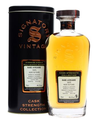 Rare Ayrshire Ladyburn 1975 36年 Cask #3419 Signatory Cask Strength Collection