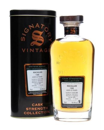 Macallan 1988 22年 Cask #4952 Signatory Cask Strength Collection