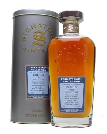 Port Ellen 1982 25年 Sherry Cask Signatory Cask Strength Collection Bottled 2007