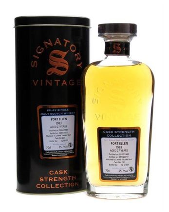 Port Ellen 1983 27年 Wine Treated Butt Signatory Cask Strength Collection