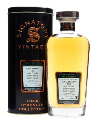 Royal Brackla 1993 18年 Cask #6755 Signatory Cask Strength Collection